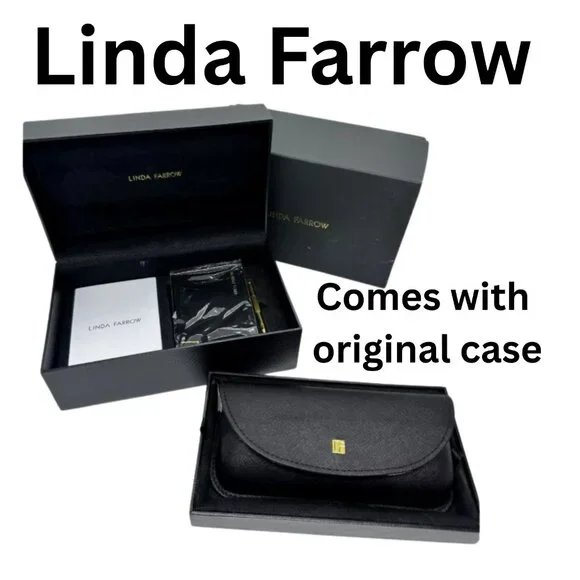 ?New Luxury Linda Farrow 512C2 Sunglasses | 18-22K White Gold | Made in Japan Baret Sunglasses in White 22K Gold | LINDA FARROW Luxury Eyewear main image 4